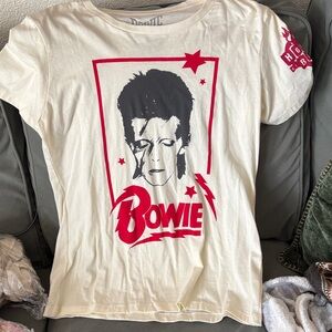 Cream Graphic T-Shirt with Red Design